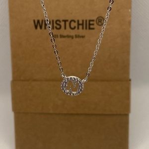 WRISTCHIE Sterling Silver Alphabet Letter Initial Necklace